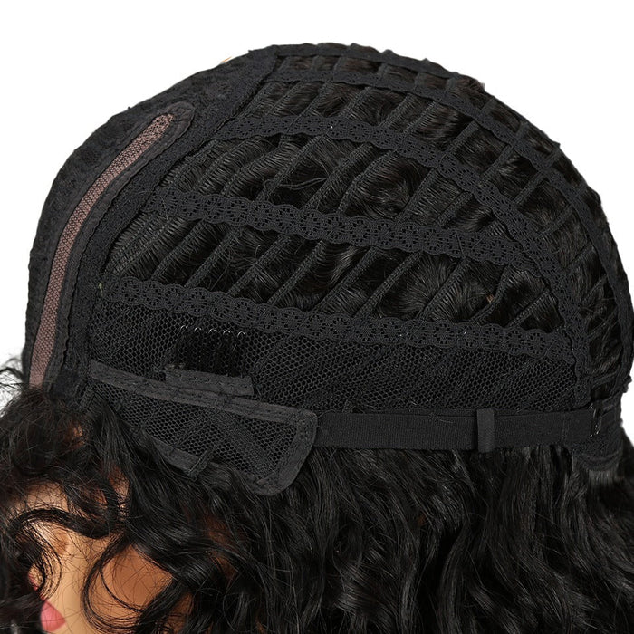 Loose Curly Wave L Part Lace Human Hair Wigs