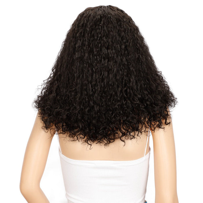 Synthetic Curly Classic Full Quality Machine Made Human Hair Wig