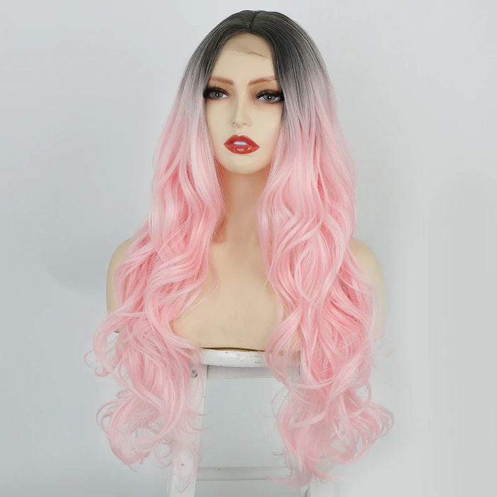 2021 Pink Wave Mini Lace Front Wigs