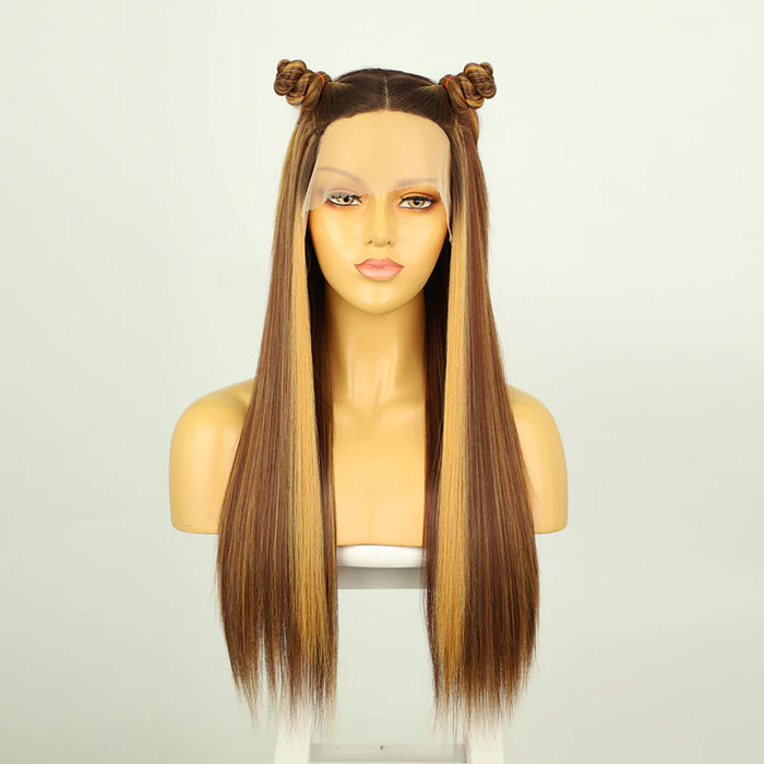 Mixed Color Straight Hot T-Lace Front Wig