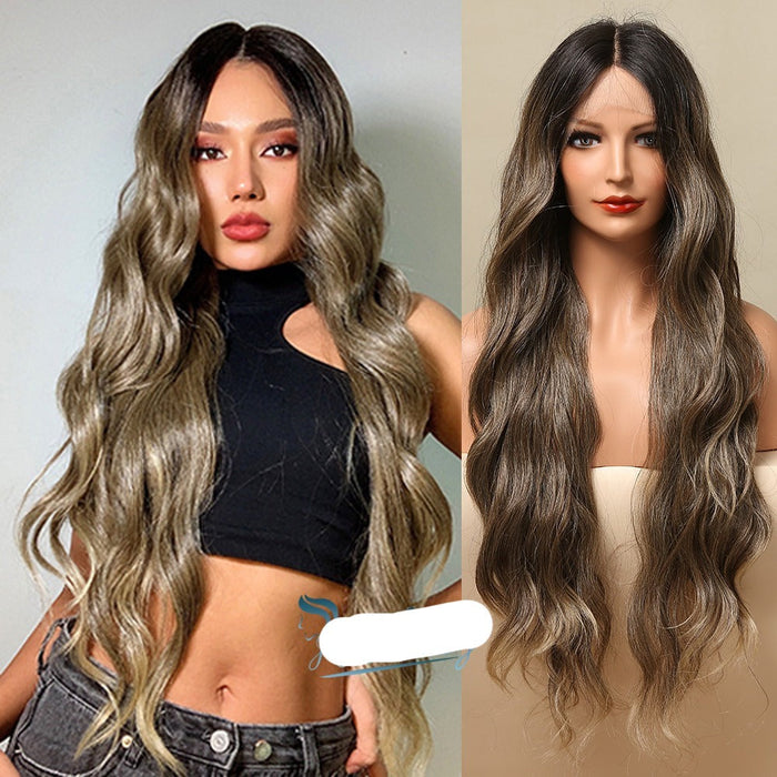 Natural Wavy Glueless Transparent Lace Human Hiar Wigs