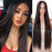 Brown Long Straight Wig Natural Middle Point Heat Resistant Mini Lace Front Wigs