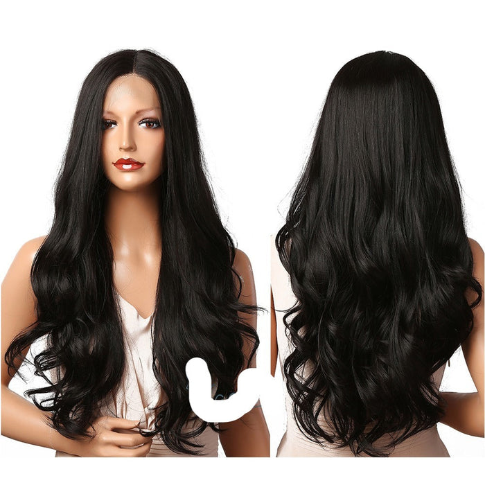 Long Wavy Lace Front Synthetic Human Hir Wigs