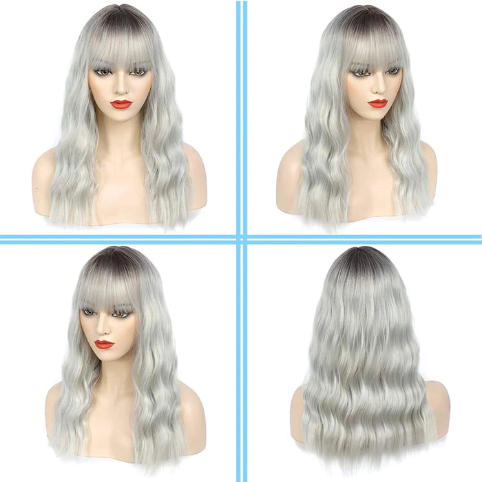 Long Curl Wave Wig with Bangs for Women