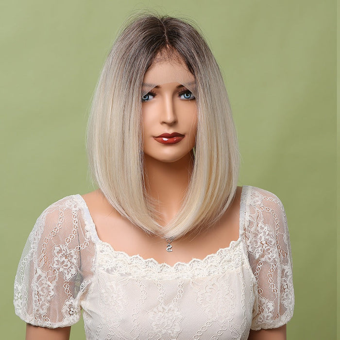 Hd Lace Short Straight Synthetic Raw Human Hair Wig