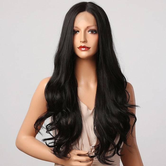 Long Wavy Lace Front Human Hiar Wigs for Black Women