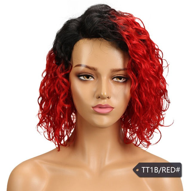 Top Quality Curly L Part Lace Human Hair Wigs