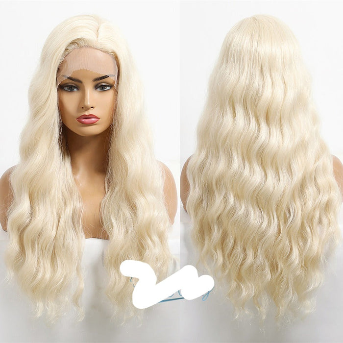 Medium Length Lace Synthetic Heat Resistant Human Hair Wig