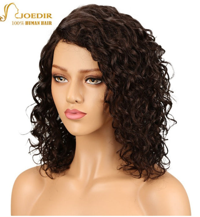 Curly Remy Lace Front Elastic Human Hair Wigs