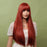 Long Silky Straight Synthetic Human Hir Wigs with Full Bangs