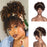 Hot Sexy Kinky Curly Mixed Brown Wigs with Leopard Headband