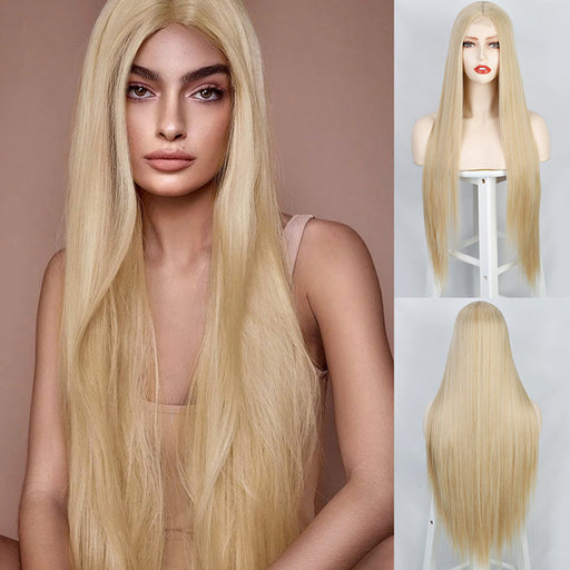 Ins Hot Long Straight Wigs for Women Mini Lace Front Wig（32inch）