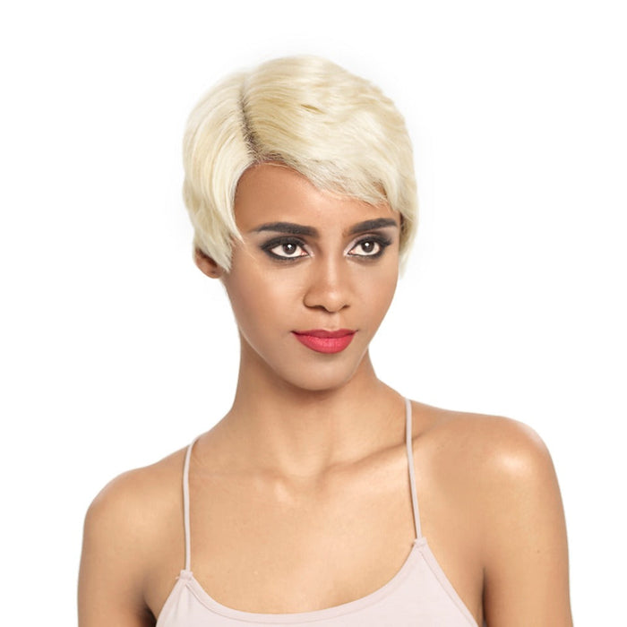 Straight U Part Colored HD 100% Virgin Short Lace Front Human Hair Wigs