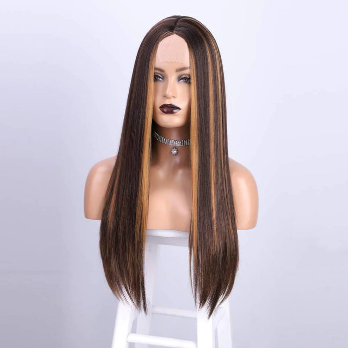 Mixed Color Straight Hot Mini Lace Front Wig