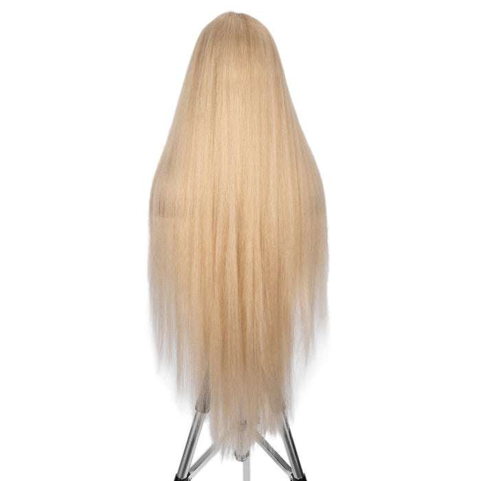 Scalp lace new straight Heat Resistant Fiber Human Hair Wigs