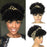 Hot Sexy Kinky Black Bang Wig with Cross Leopard Headband