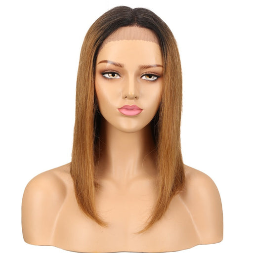 Straight Lace Front Middle Part Closure Human Hair Wigs