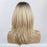 Medium Straight Synthetic with Bangs Soft Layered Human Hair Wig