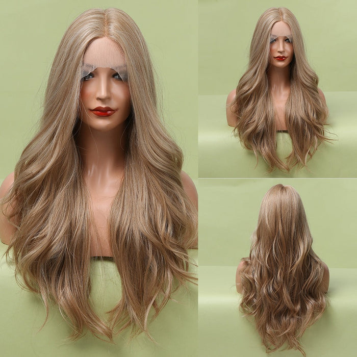 Wave T Part Front Lace Glueless Natural Human Hair Wigs