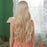 Long Wavy Lace Middle Part Nature Human Hair Wig