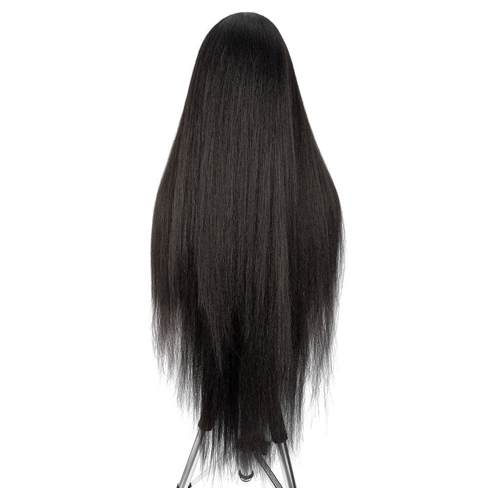 Scalp lace new straight Heat Resistant Fiber Human Hair Wigs