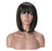 Top quality Remy Hair with Bang Short Straight Bob Human  Hair Wigs