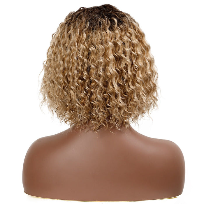 Curly Synthetic Classic Full Quality Machine Made Human Hair Wig