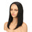 Front Lace Long Straight Human  Hair Wigs for Black Woman