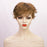 Ins Hot Brown Short Curly Wavy Wig Hair Bangs