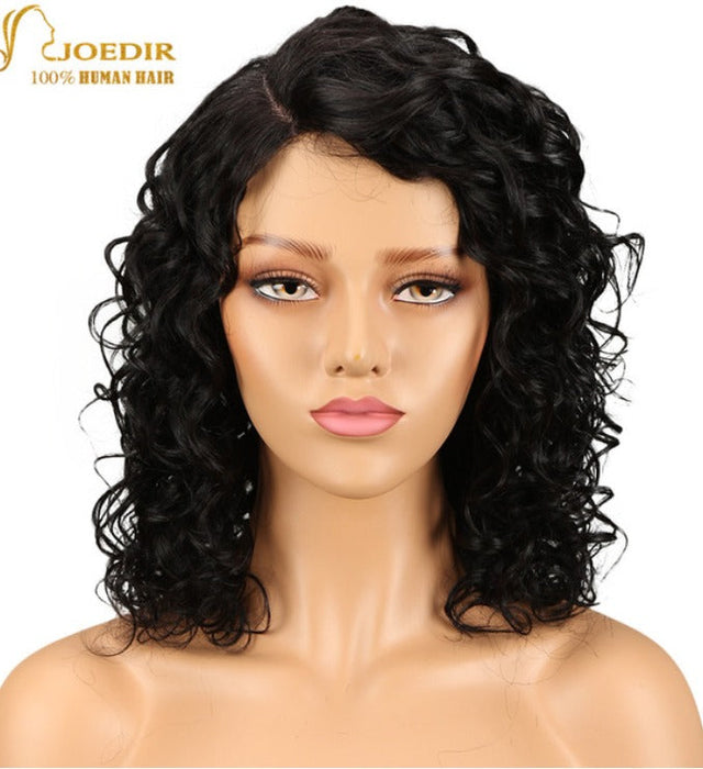 Curly Remy Lace Front Elastic Human Hair Wigs