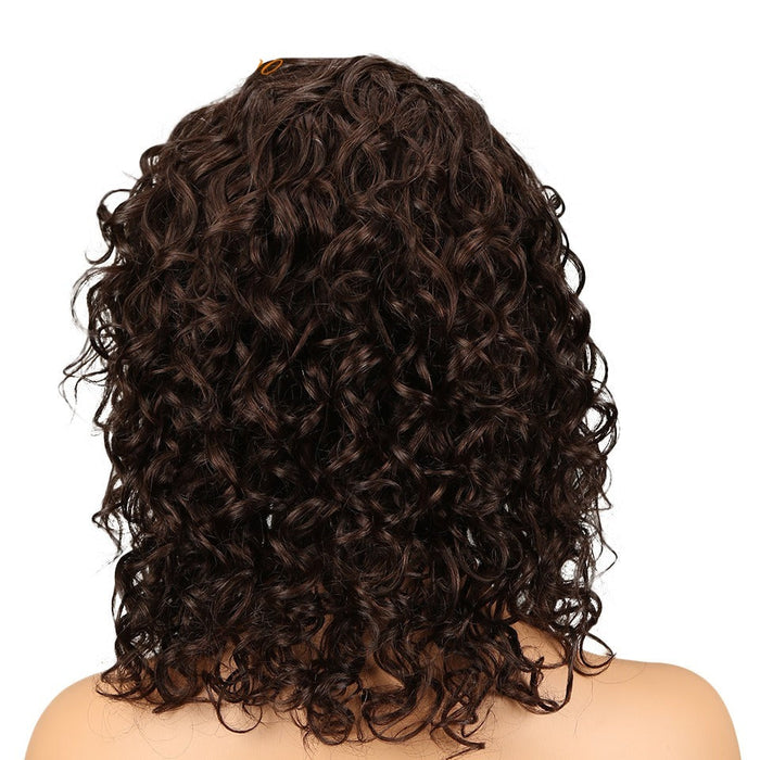 Loose Curly Wave L Part Lace Human Hair Wigs