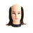 Male Bald 100% Human Hair Mannequin Head with Real Hair Practice Training Head Barber Hairdressing Manikin Doll