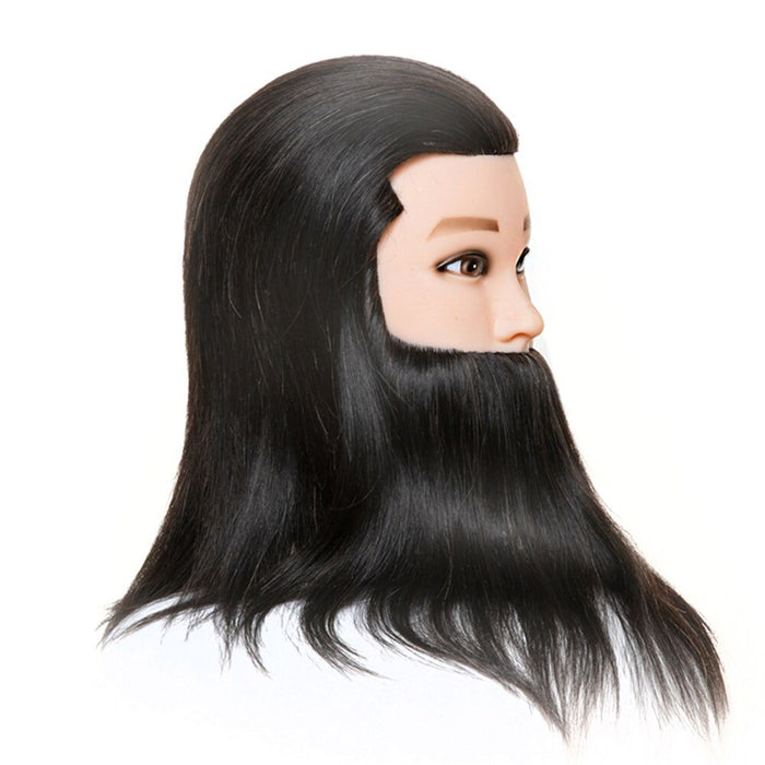 Male Mannequin Head With 100% Human Hair For Cutting Practice Hairdresser Hairstyles Salon School Training Head