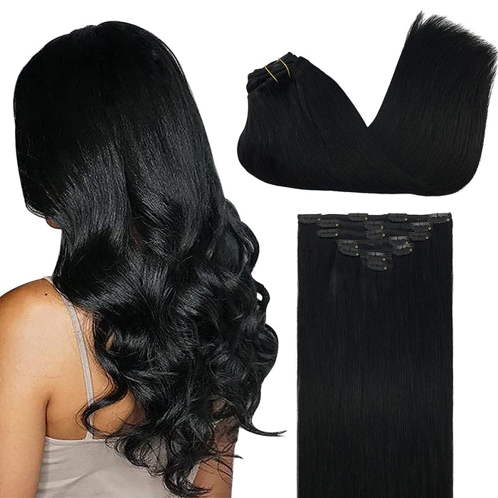 Silk Straight Blonde Virgin 30 inch Natural Human Hair Clip In Hair Extensions