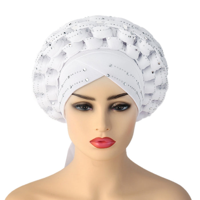 Turban Adjustable Space Layer Ethnic Hat Head Decoration Muslim Turban Hat With