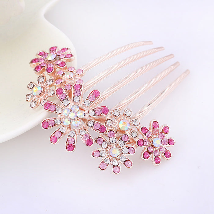 Teeth hairgrip bridal pearl rhinestone hair piece pin clip bride hair accessories wedding hair comb in bun