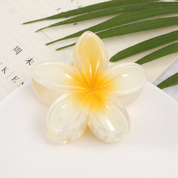 Spring summer cute extra large xl big candy hawaiian daisy hair claws clip accessories plumeria flower frangipani hair claw