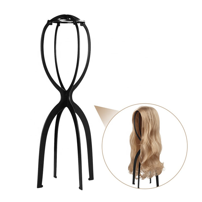 Custom Multi-Purpose Use black plastic wig stand holder wig display stand