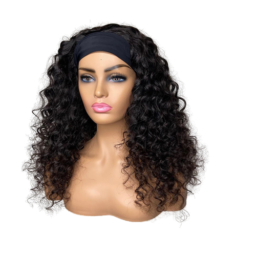 Headband Wig wholesale Headband Wigs Curly Human Virgin Hair Frontal Lace Wig