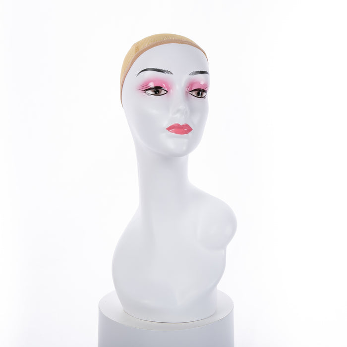 Female Mannequin Head With Shoulder For Wig Display