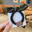 Cute Girls smile label tag small ruffle fabric hair ties skinny scrunchies bunny ear bow leather scrunchie