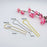 2 prong updo silver and rose gold plated metal branch French hair fork hairpins copper wire wave u shaped hair pins for girls