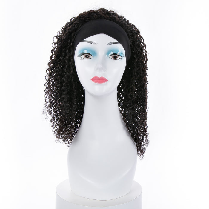 Training Mannequin Head with Shoulders Black Female Wig Head Display