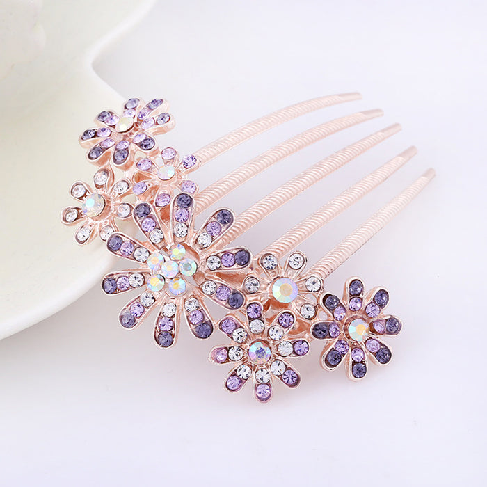 Teeth hairgrip bridal pearl rhinestone hair piece pin clip bride hair accessories wedding hair comb in bun