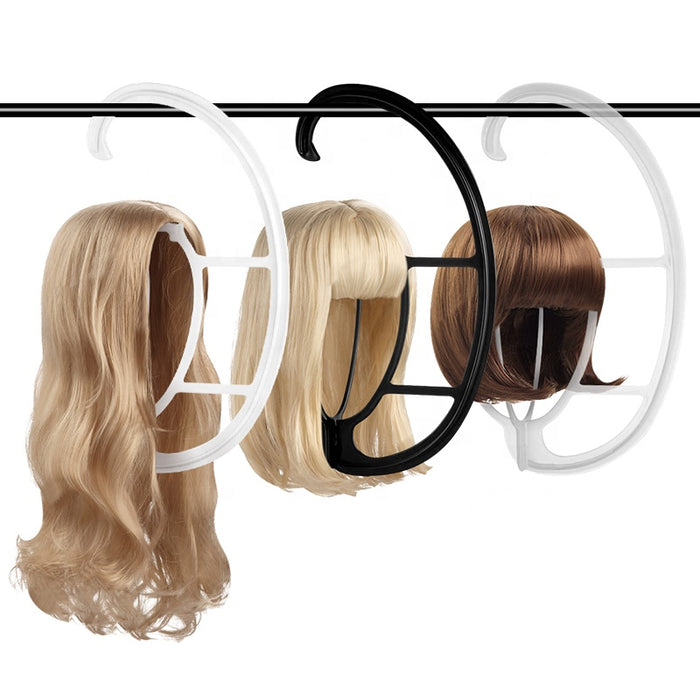 Wholesale portable hanging plastic wig stand foldable wig stand holders for wigs and hat