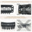 Wholesale black stainless steel 6 teeth wig clips