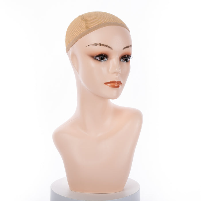 Female Nude Makeup Realistic Wig Display Bust Mannequin Head with Shoulders for Wigs