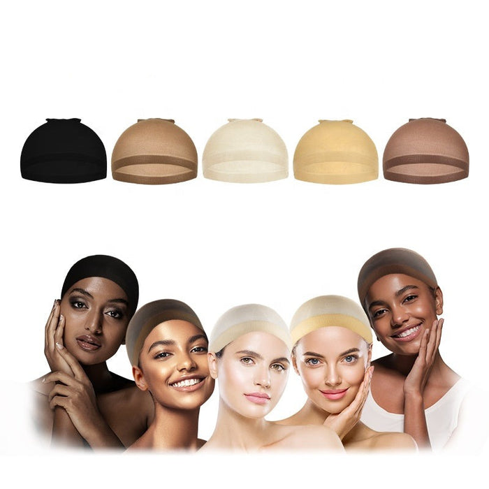 Wig caps for making wigs mesh dome custom logo private label stretchy nylon wig cap