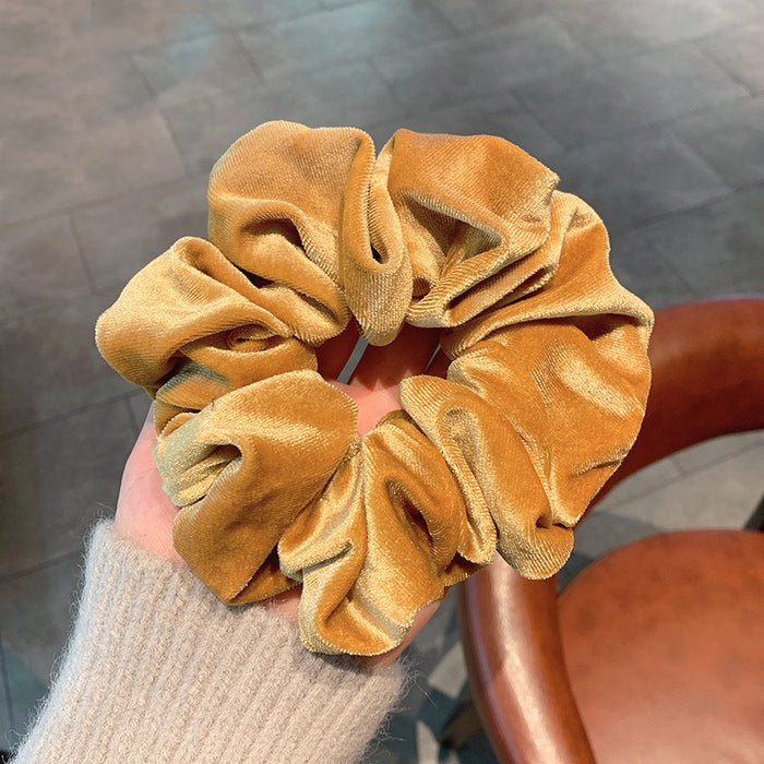 Autumn Winter hair accessories strong elastic hair band ties big large xxl scrunchies premium oversized velvet scrunchie