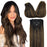 Human Straight Hair Seamless invisible Clip In Hair Extensions